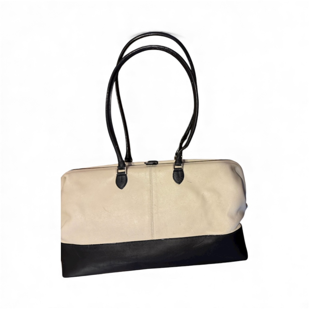 Furla Italy Elegant Two-Tone Handbag in great condition